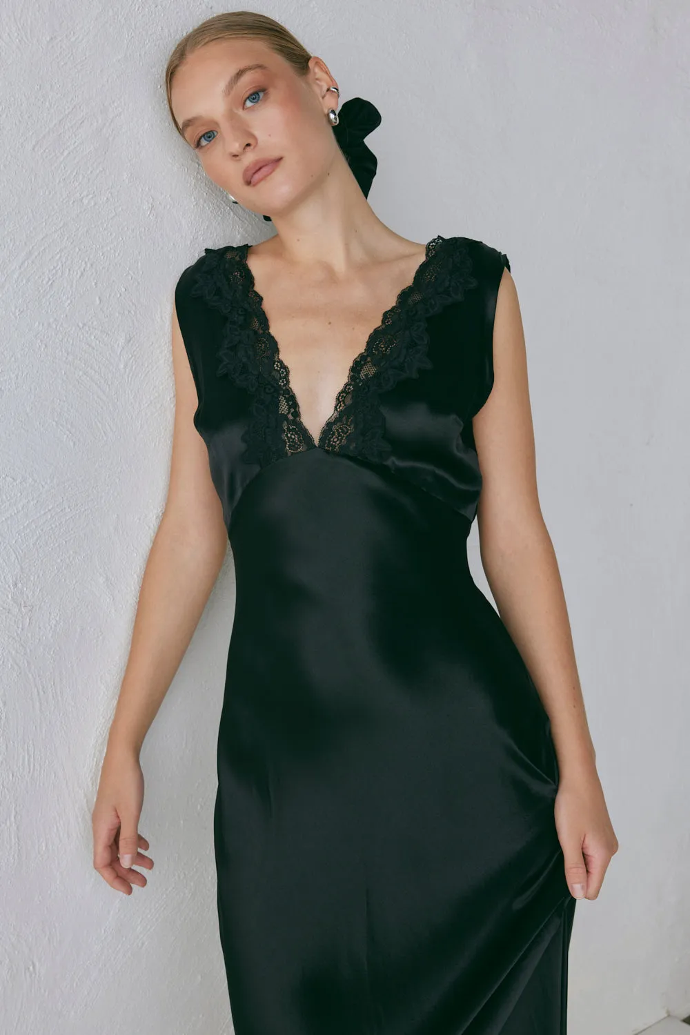 Tully Satin Maxi Dress Black sold by Verge Girl product image thumbnail 2