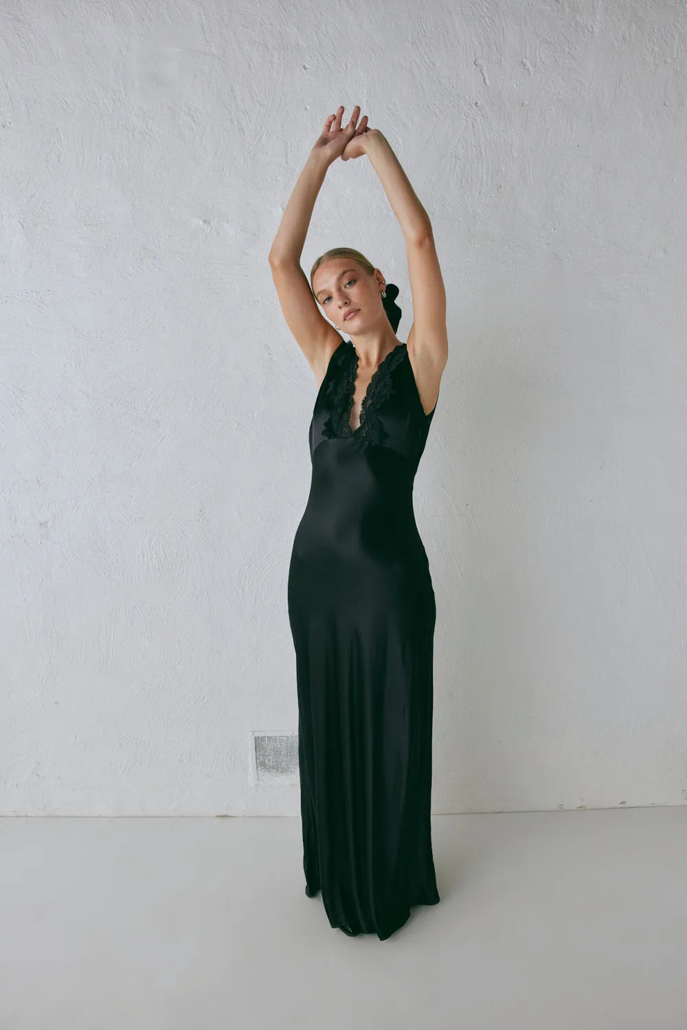 Tully Satin Maxi Dress Black sold by Verge Girl product image thumbnail 4