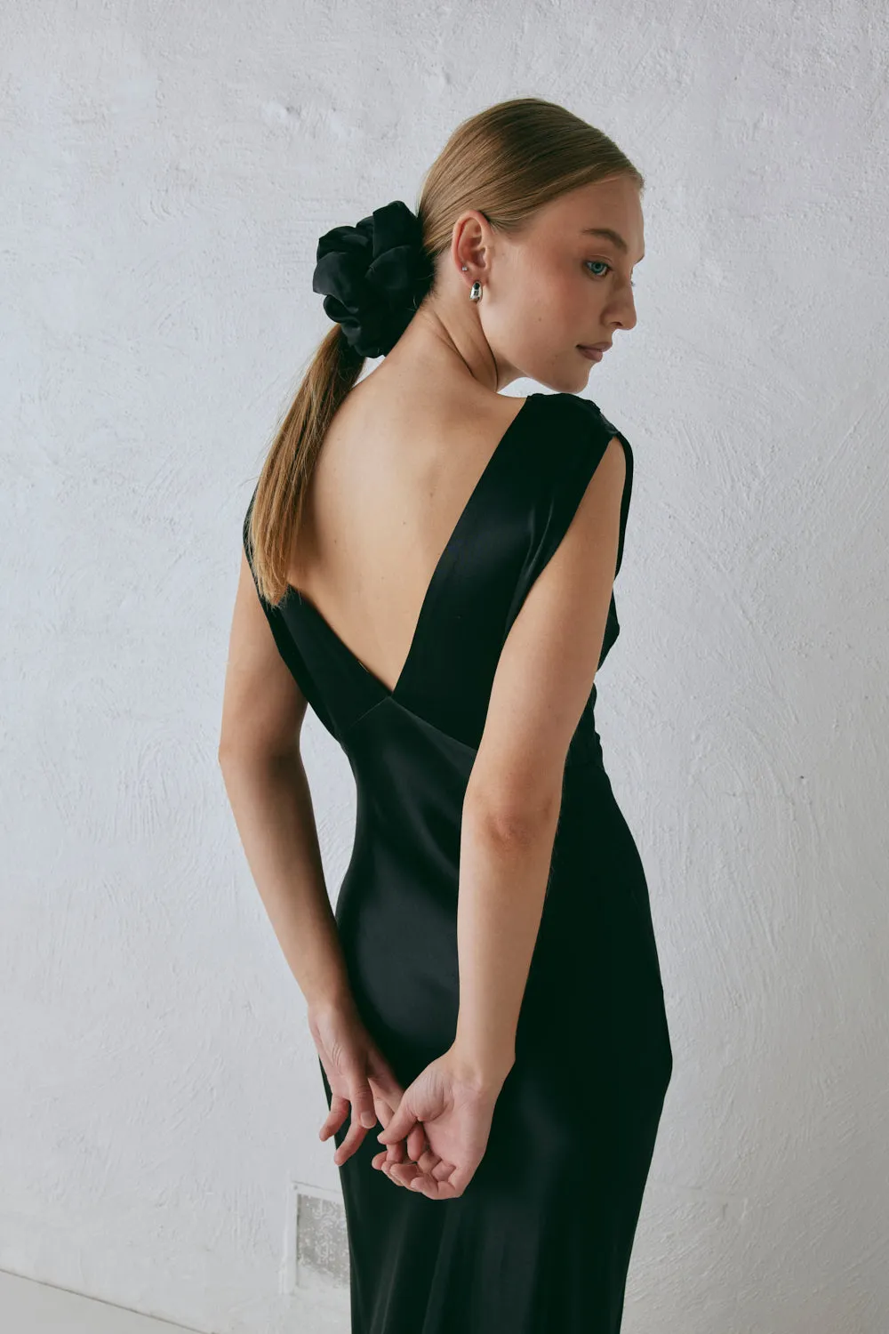 Tully Satin Maxi Dress Black sold by Verge Girl product image thumbnail 3