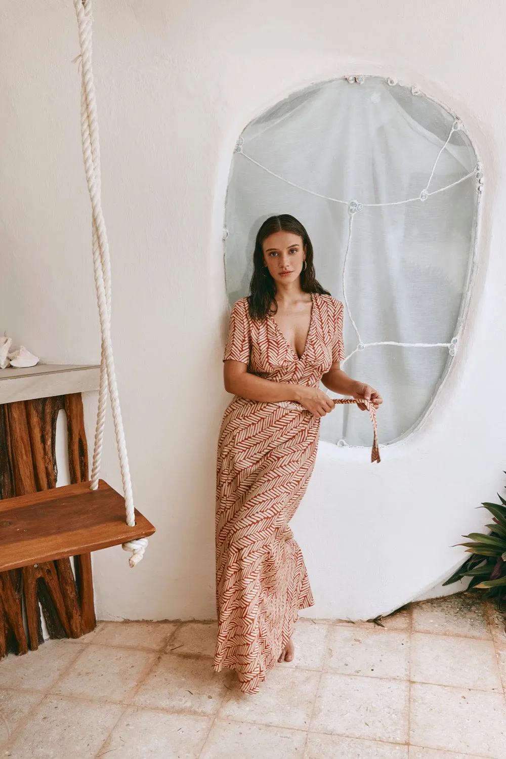 Elson Bias Cut Maxi Skirt Tile sold by Verge Girl