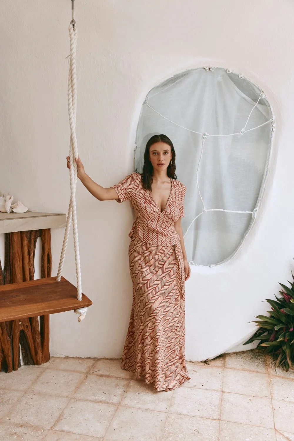 Elson Bias Cut Maxi Skirt Tile sold by Verge Girl product image thumbnail 3