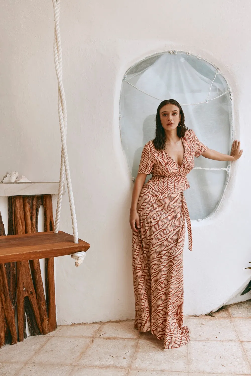 Elson Bias Cut Maxi Skirt Tile sold by Verge Girl product image thumbnail 4