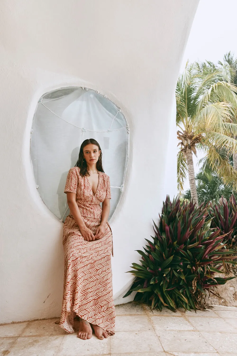 Elson Bias Cut Maxi Skirt Tile sold by Verge Girl product image thumbnail 5