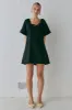 Nellie Linen Mini Dress Black sold by Verge Girl