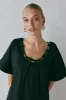 Nellie Linen Mini Dress Black sold by Verge Girl