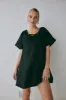 Nellie Linen Mini Dress Black sold by Verge Girl