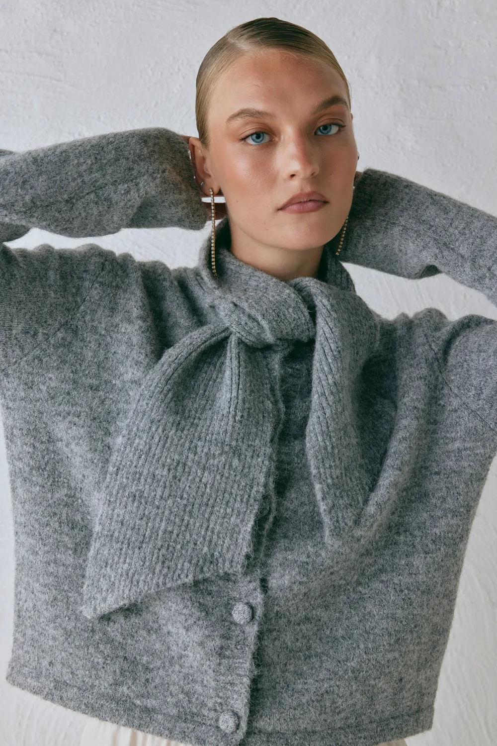 Sable Knit Cardigan Grey sold by Verge Girl