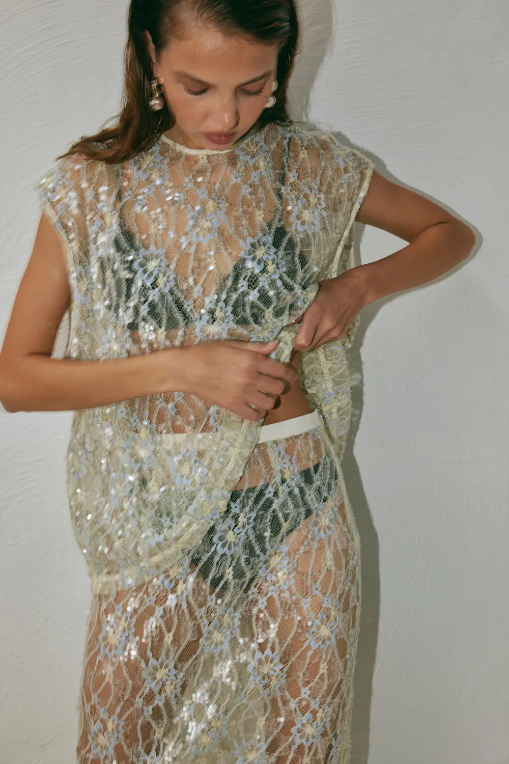 Devyn Sequin Top Lace sold by Verge Girl product image thumbnail 2