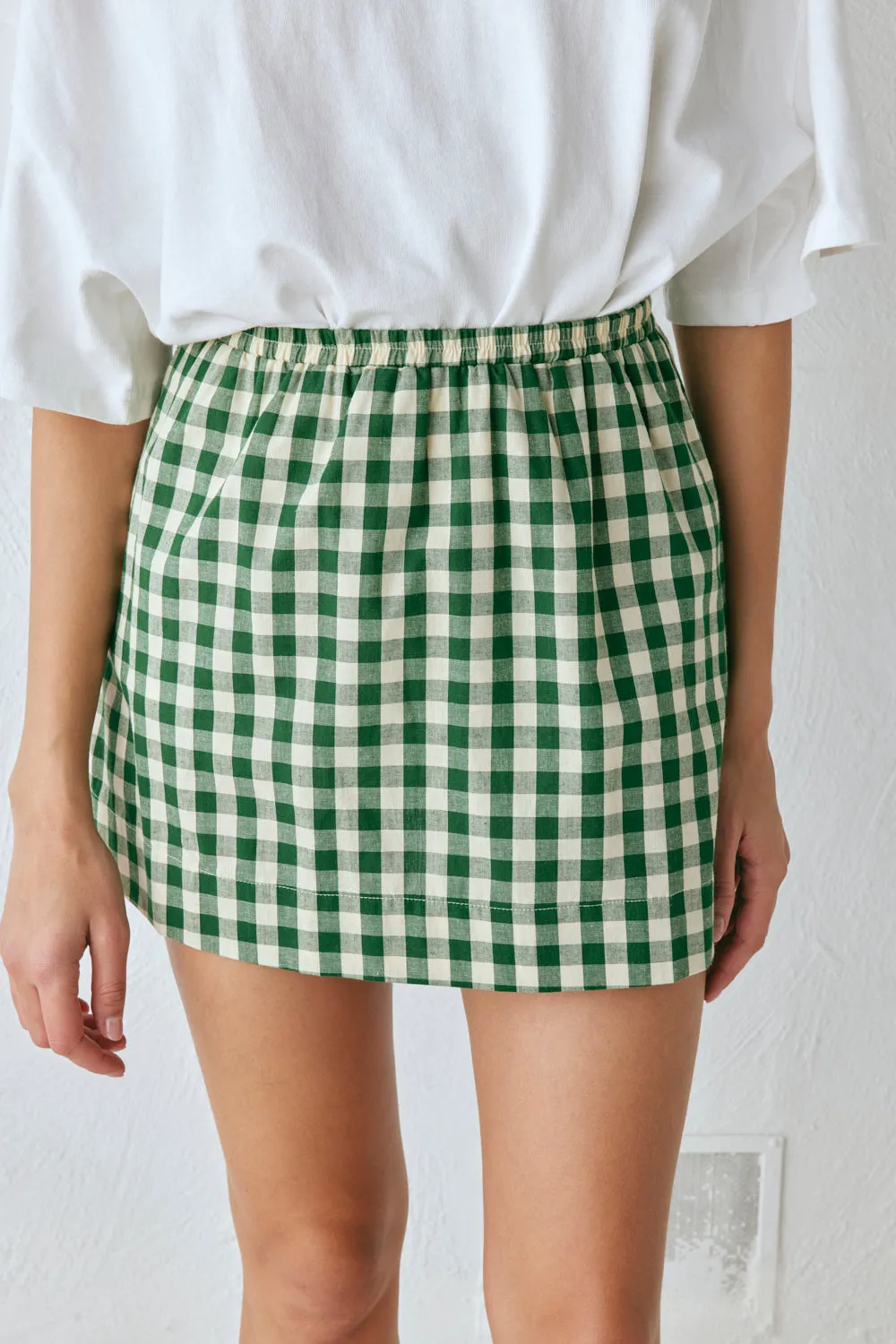 Elka Mini Skirt Green Check sold by Verge Girl product image thumbnail 5