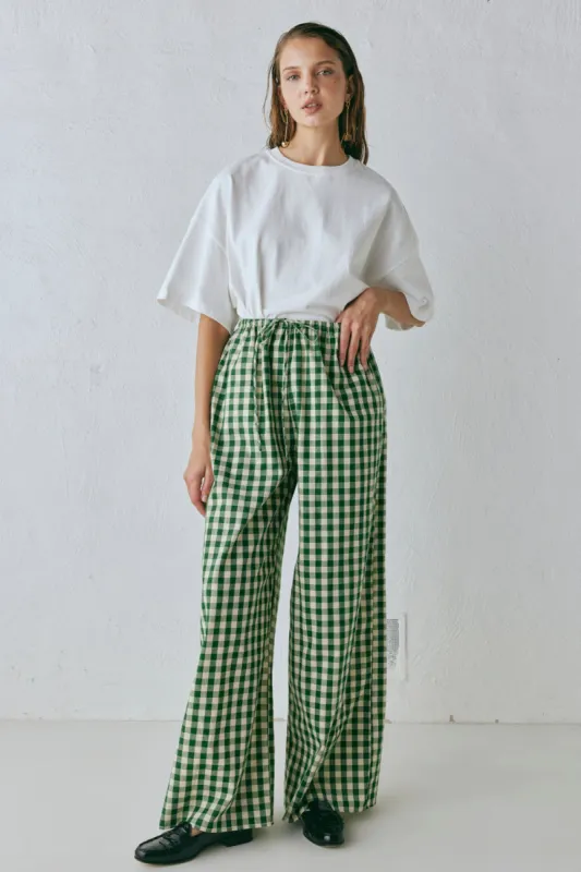Raya Pants Green Check sold by Verge Girl
