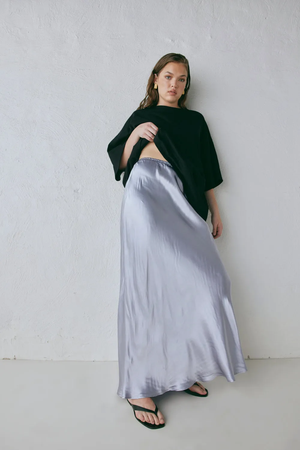 Florence Bias Cut Maxi Skirt Pearl sold by Verge Girl product image thumbnail 4