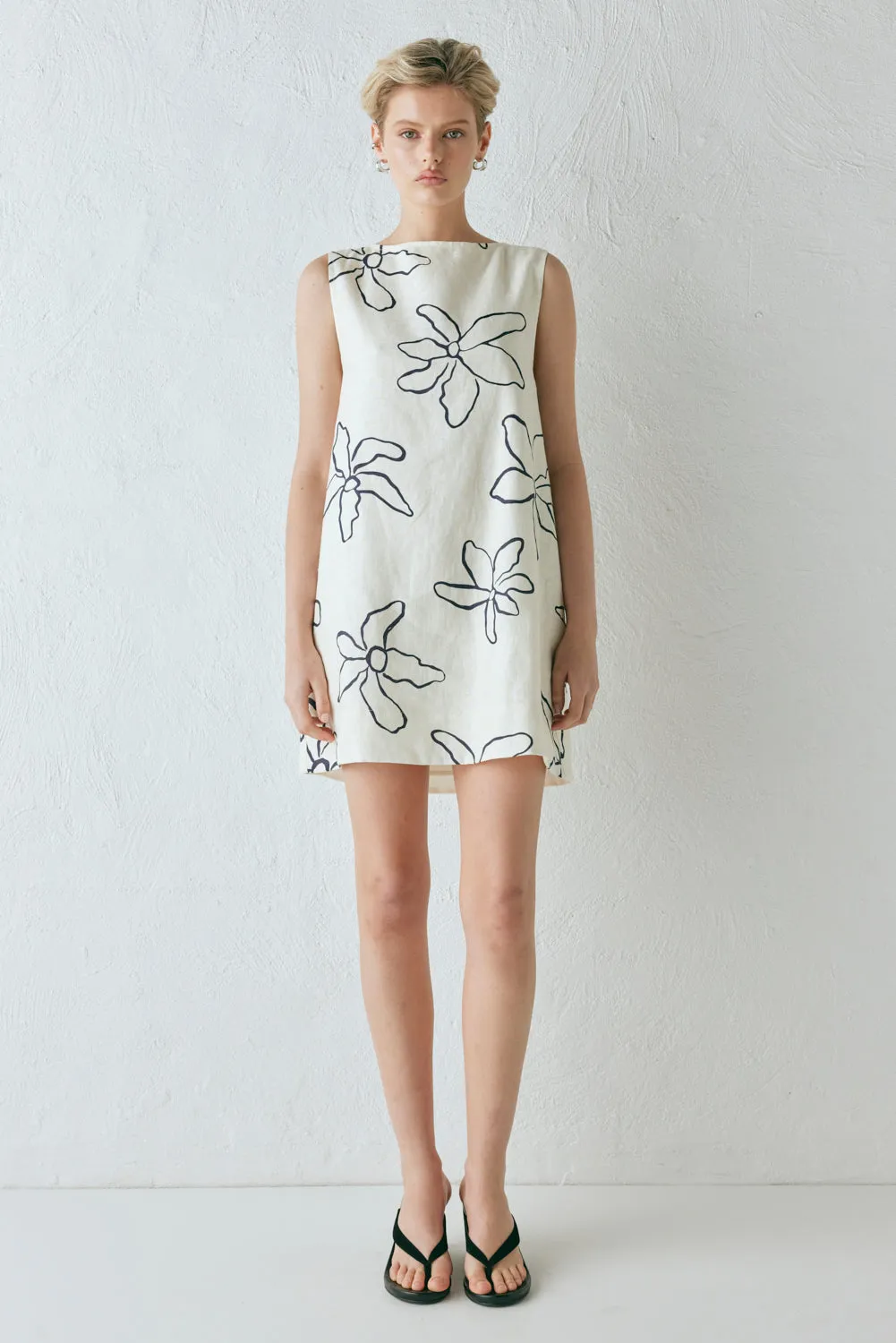 Aftersun Linen Mini Dress Fleur sold by Verge Girl product image thumbnail 2