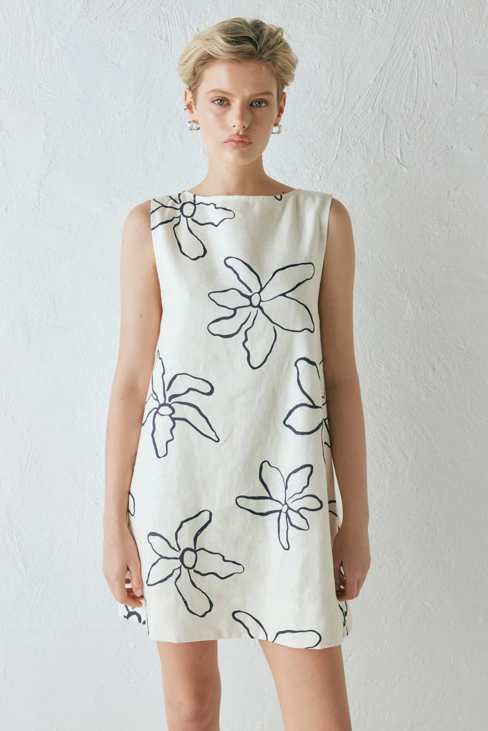 Aftersun Linen Mini Dress Fleur sold by Verge Girl product image thumbnail 3