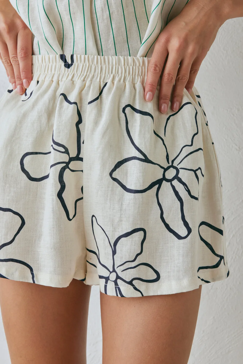 Gabbi Linen Shorts Fleur sold by Verge Girl product image thumbnail 2