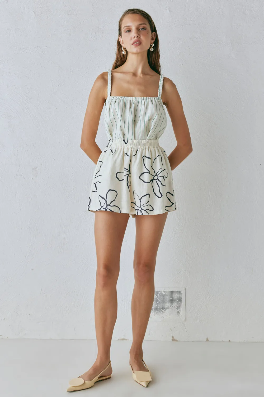 Gabbi Linen Shorts Fleur sold by Verge Girl