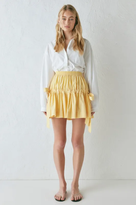 Lily Mini Skirt Yellow made by Verge Girl