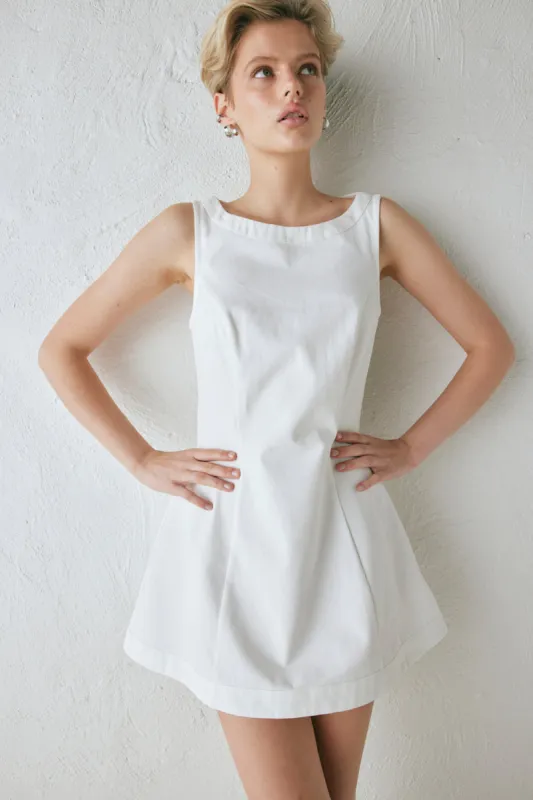 Lulu Mini Dress White sold by Verge Girl