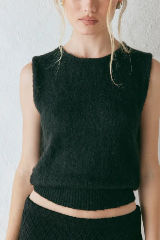 Edie Knit Top Black sold by Verge Girl