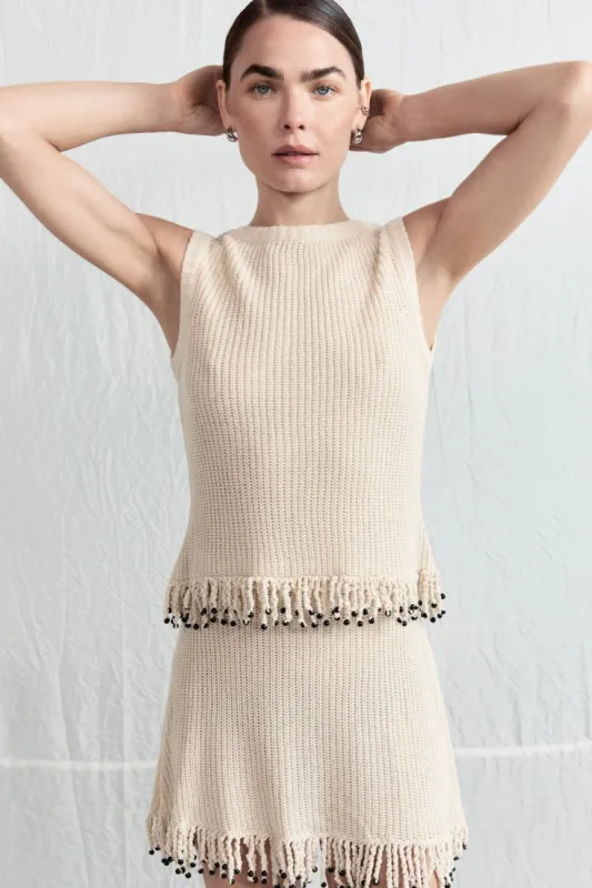 Coco Knit Top Natural sold by Verge Girl