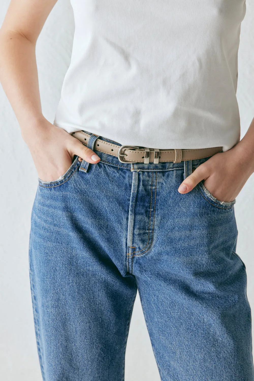 May Belt Taupe sold by Verge Girl