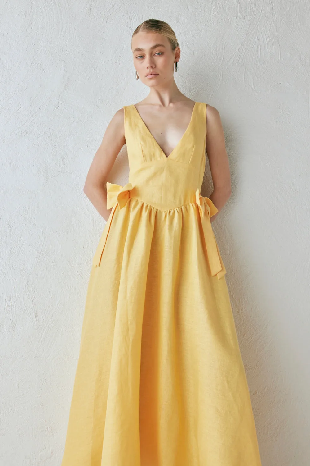 Daphne Linen Midi Dress Sun sold by Verge Girl product image thumbnail 5