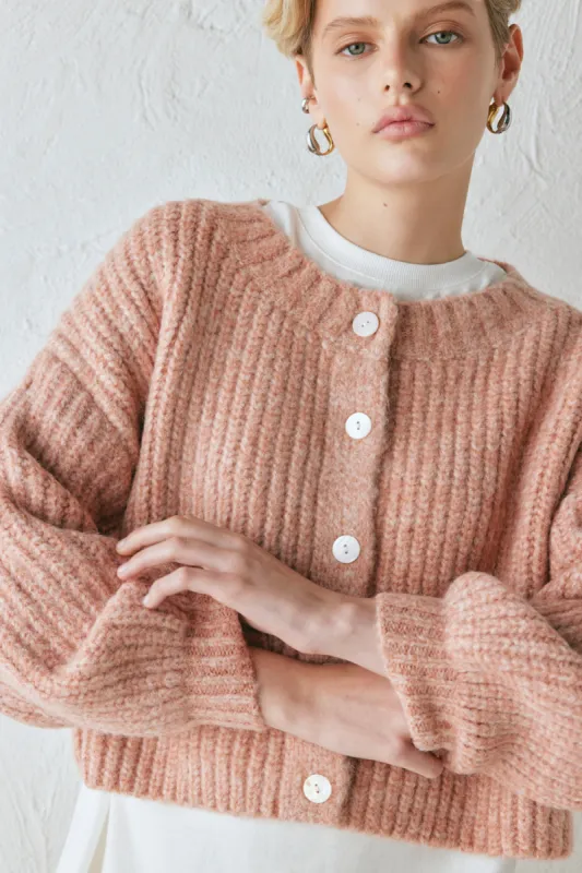 Elsie Knit Cardigan Rose Marle sold by Verge Girl