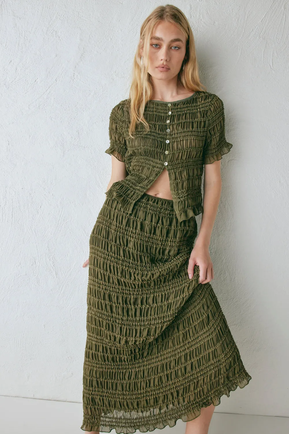 Sofia Top Khaki sold by Verge Girl product image thumbnail 4
