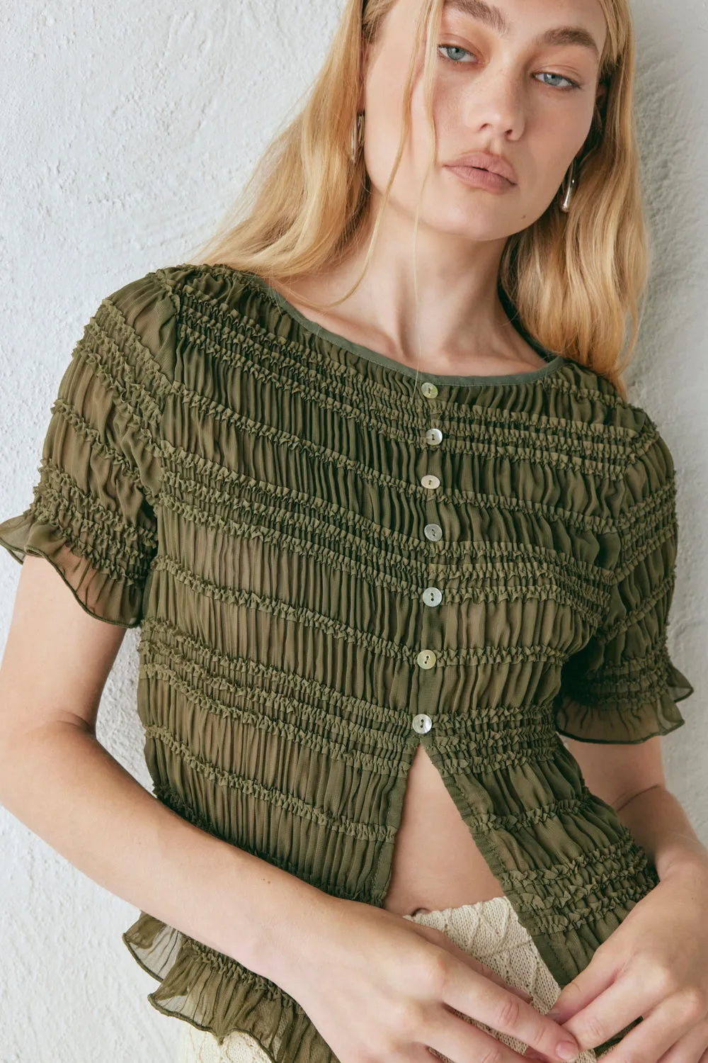 Sofia Top Khaki sold by Verge Girl product image thumbnail 5