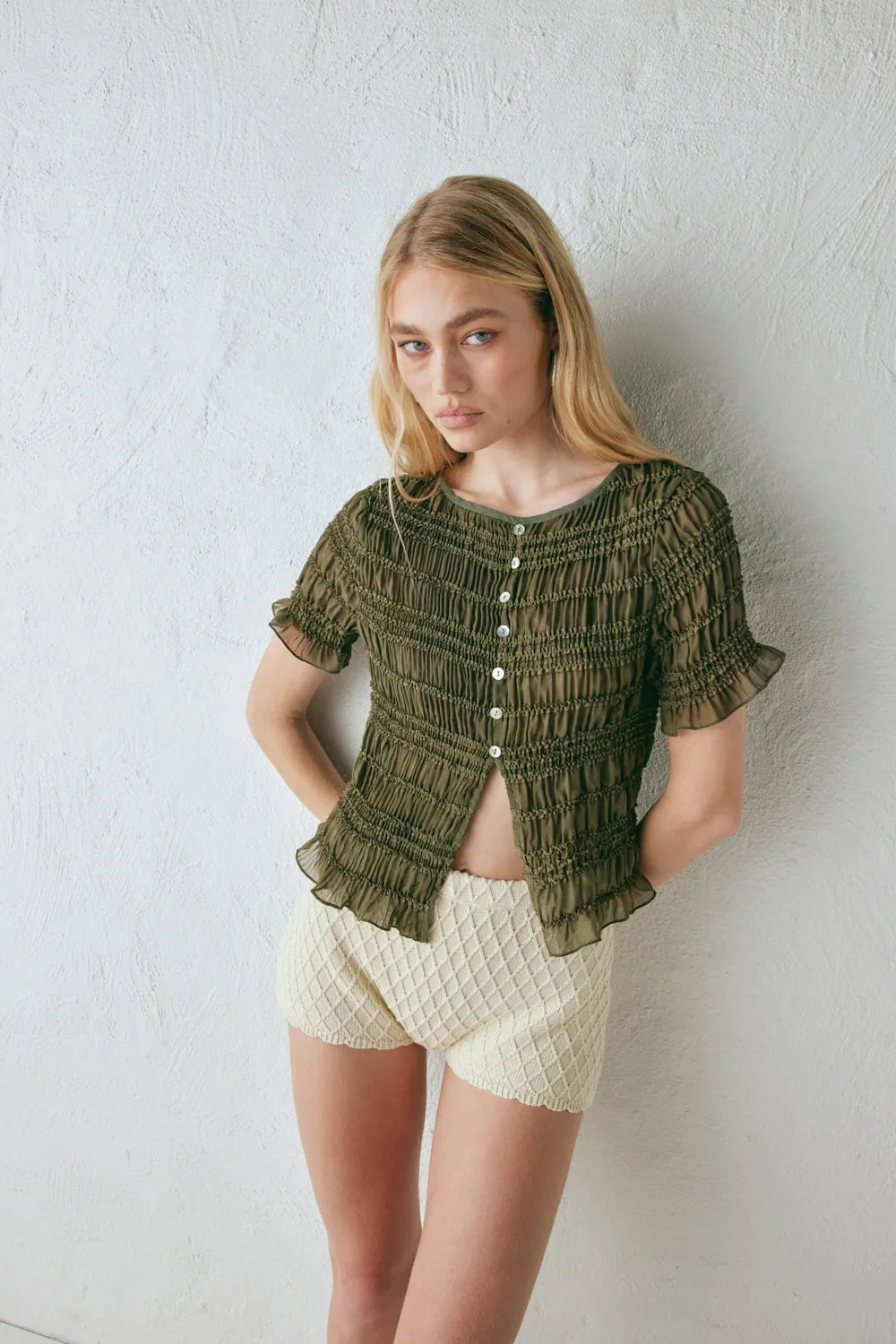 Sofia Top Khaki sold by Verge Girl product image thumbnail 3