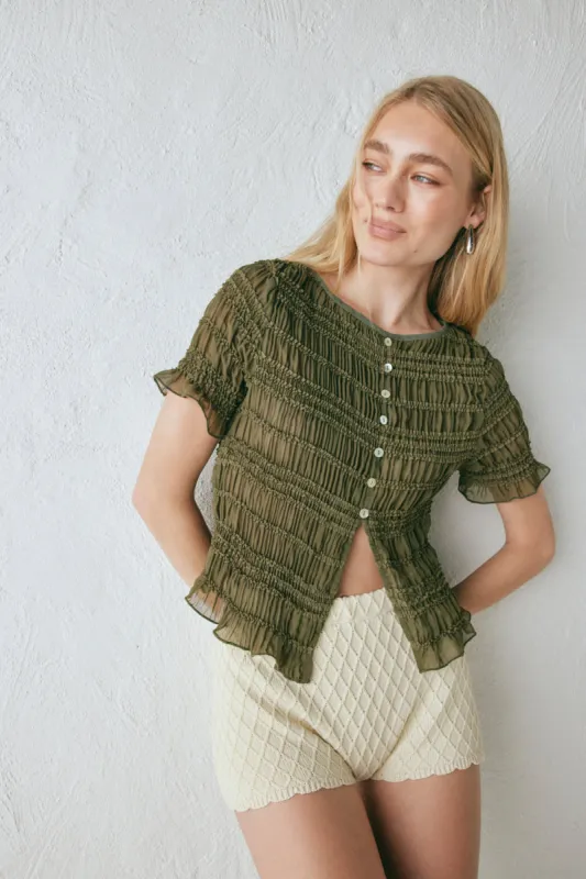 Sofia Top Khaki made by Verge Girl
