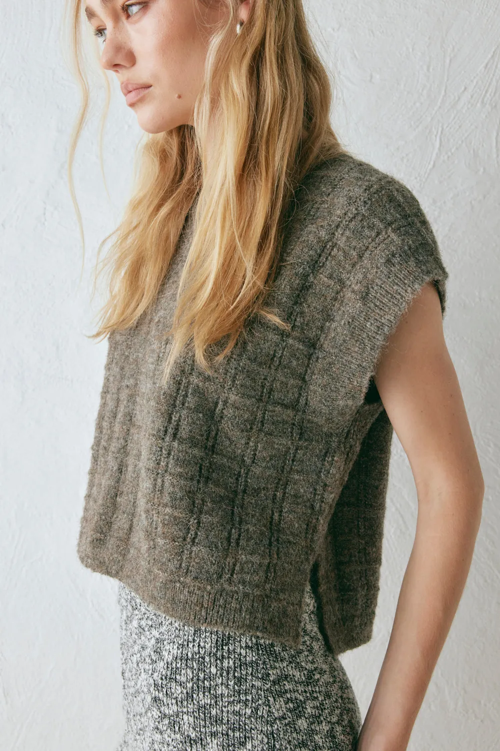 Bibi Knit Vest Marle sold by Verge Girl product image thumbnail 2