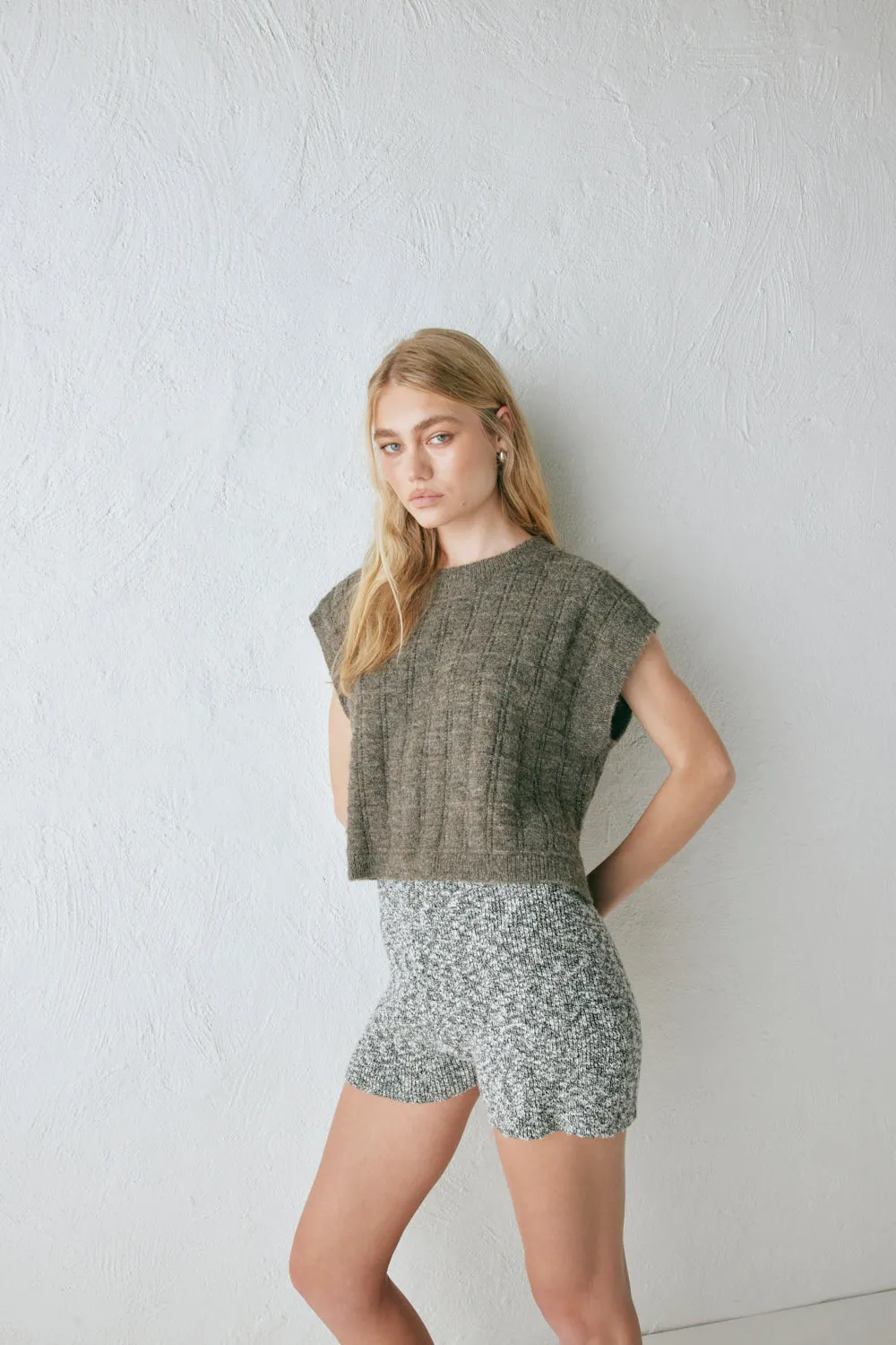 Bibi Knit Vest Marle sold by Verge Girl product image thumbnail 3