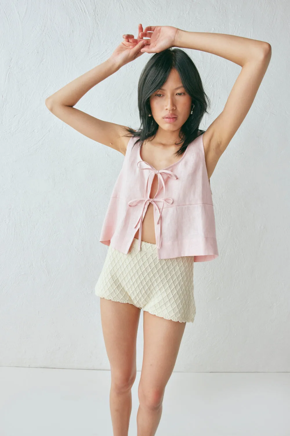 Nessa Linen Smock Top Pink sold by Verge Girl product image thumbnail 2