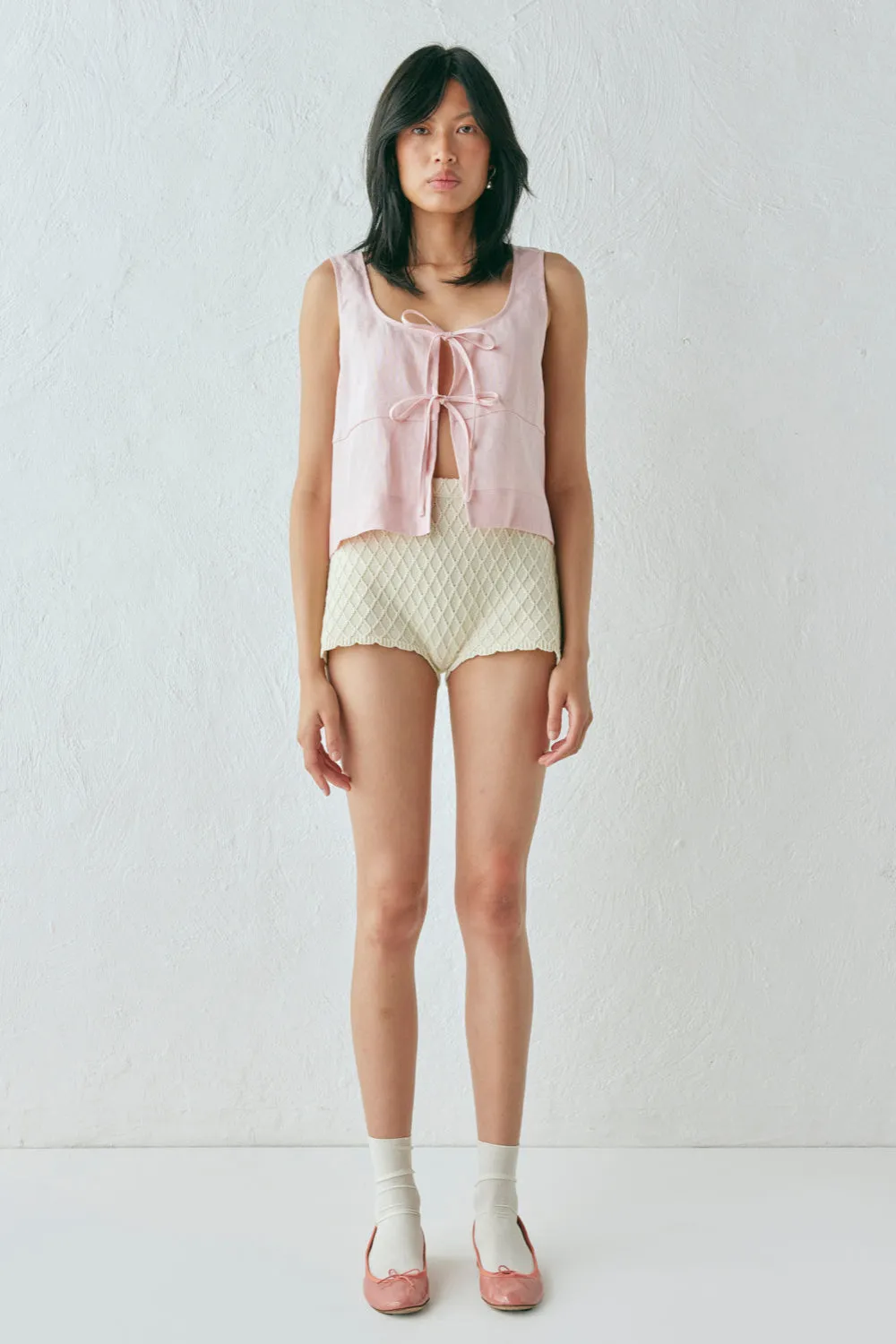 Nessa Linen Smock Top Pink sold by Verge Girl product image thumbnail 3