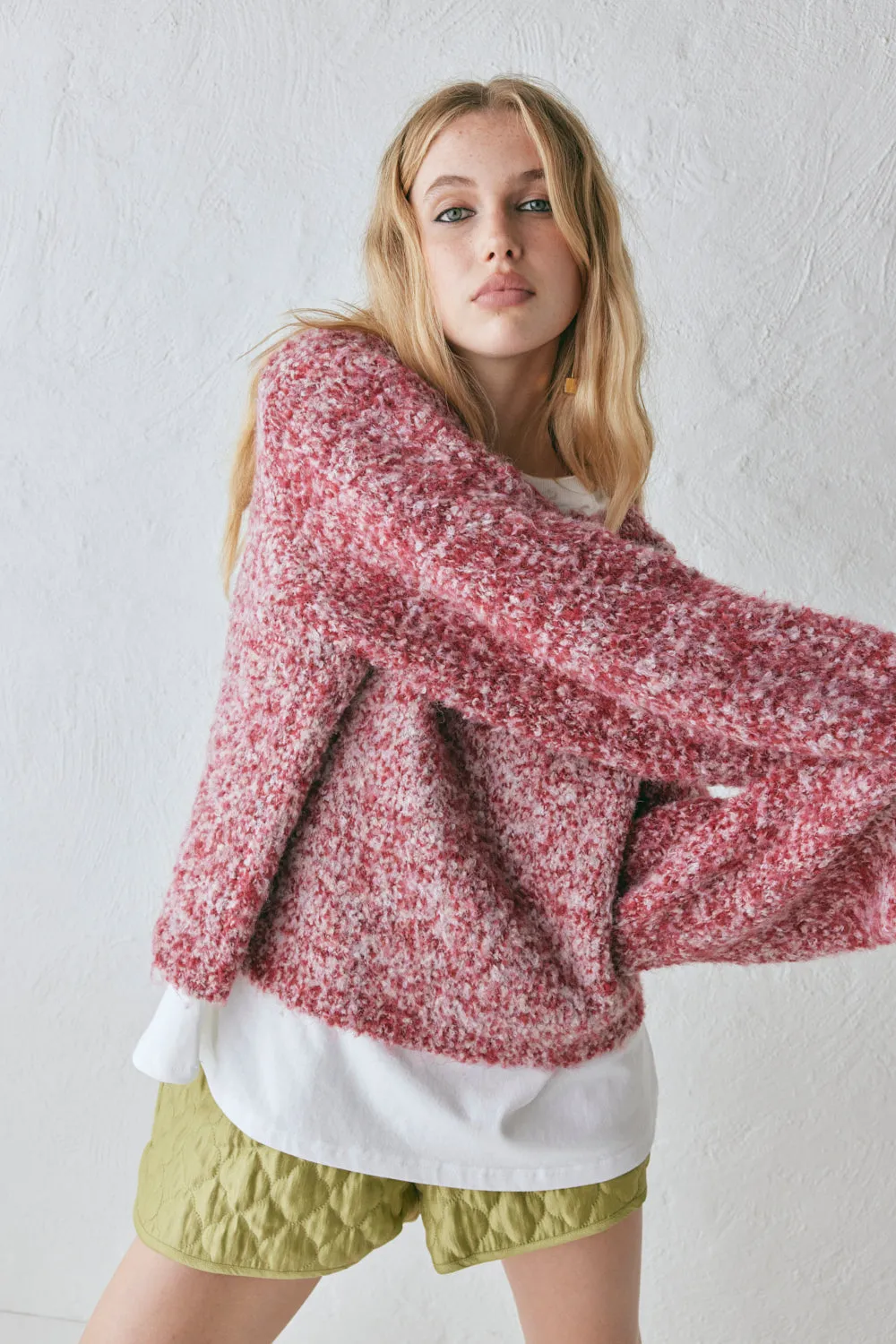 Elsie Knit Jumper Berry Marle sold by Verge Girl product image thumbnail 2