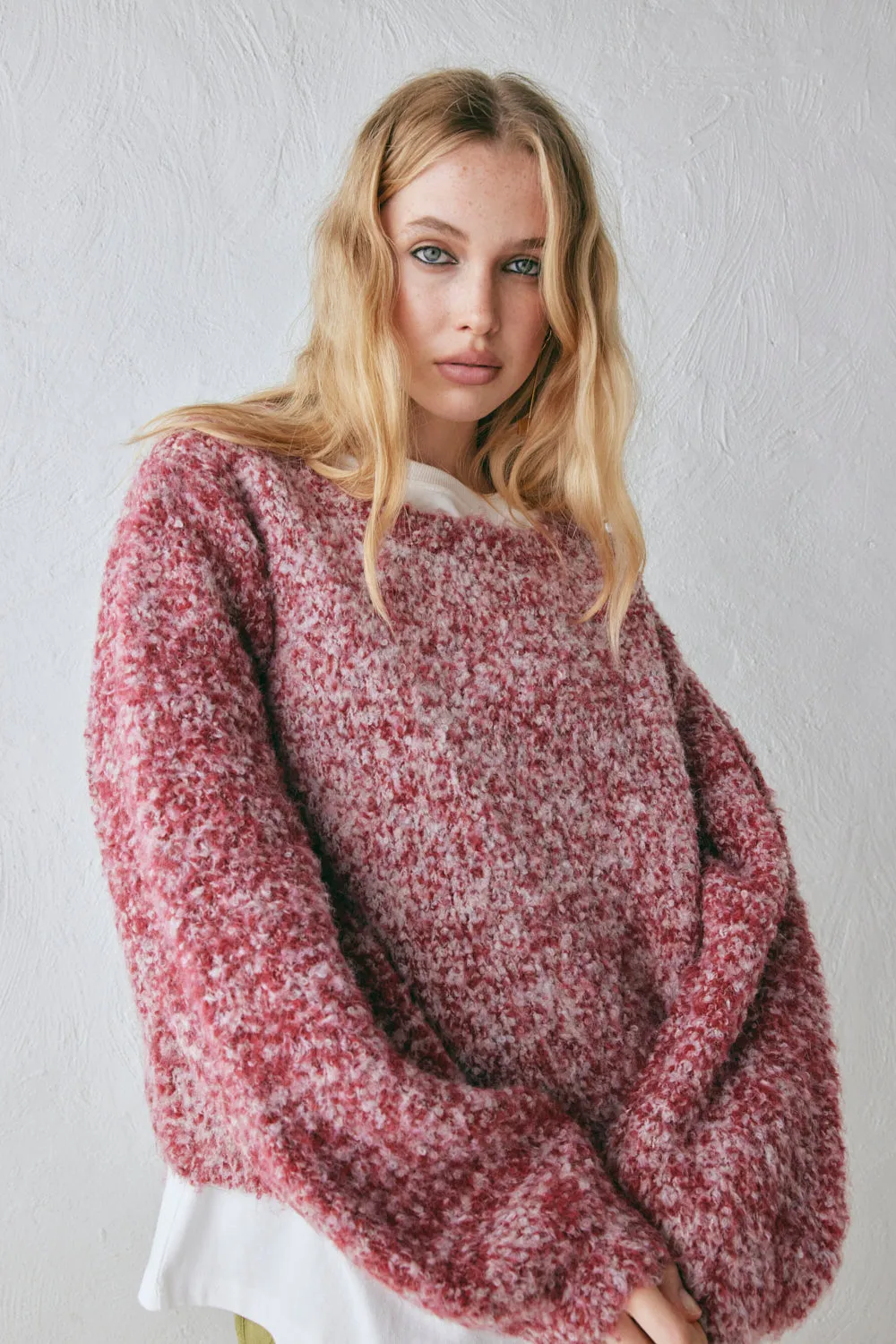 Elsie Knit Jumper Berry Marle sold by Verge Girl product image thumbnail 4