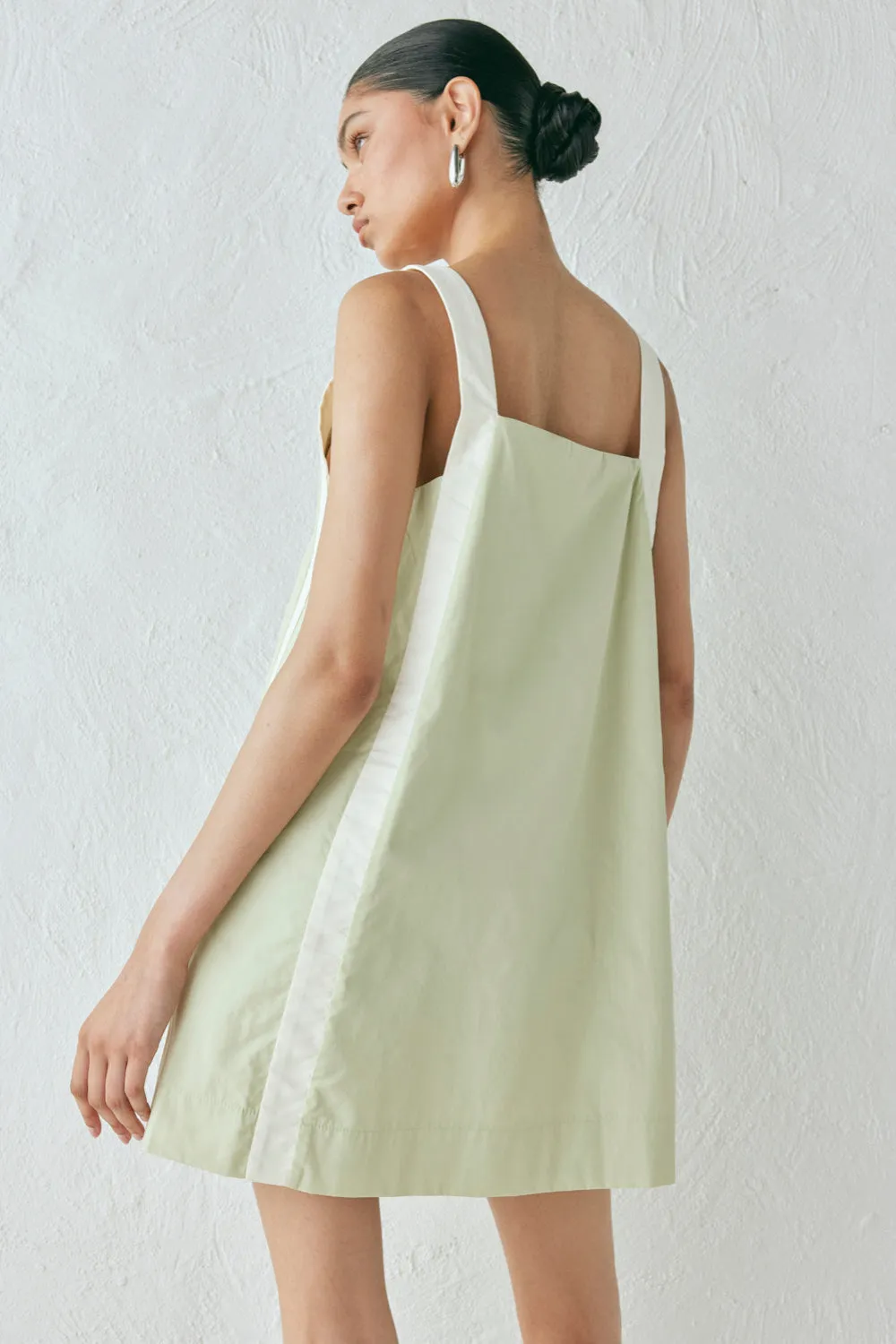 Luma Mini Dress Sage sold by Verge Girl