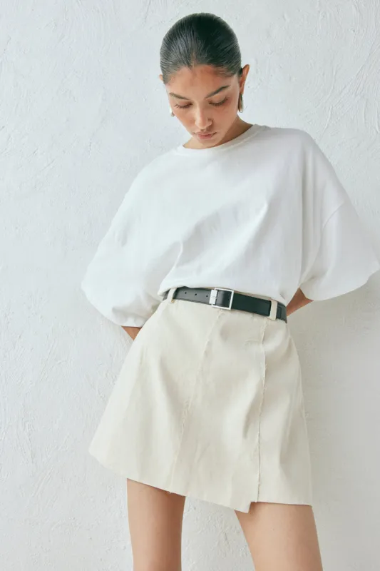 Callie Mini Skirt Oat sold by Verge Girl