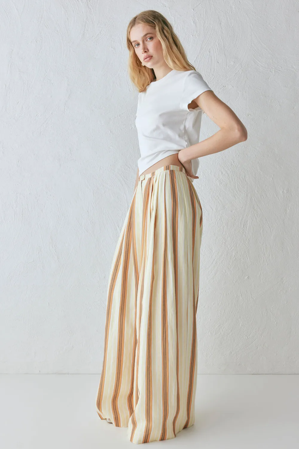 Luca Linen Pants Stripe sold by Verge Girl product image thumbnail 4