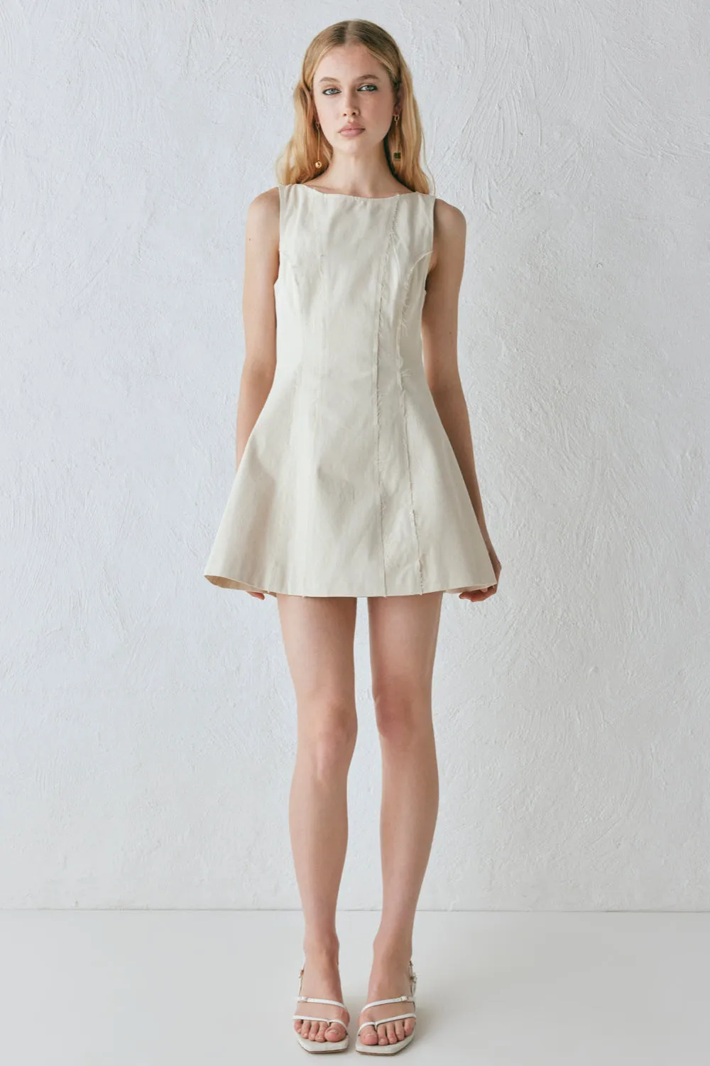 Chloe Mini Dress Oat sold by Verge Girl product image thumbnail 4
