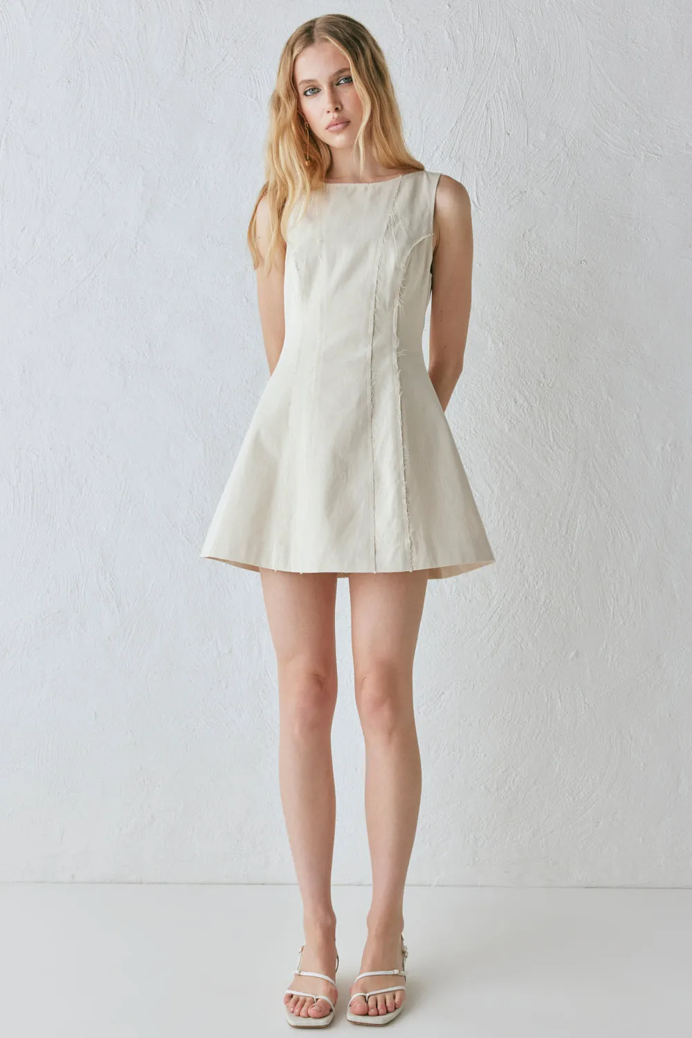 Chloe Mini Dress Oat sold by Verge Girl