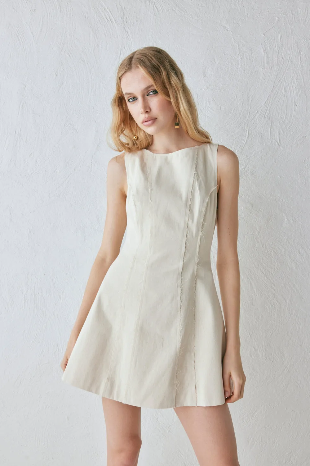 Chloe Mini Dress Oat sold by Verge Girl product image thumbnail 3