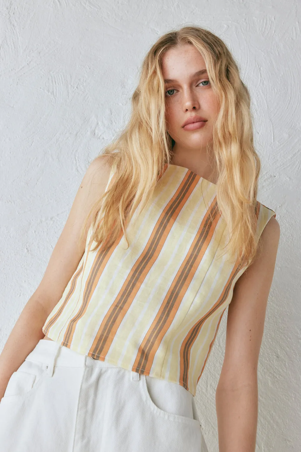 Ama Linen Top Stripe sold by Verge Girl product image thumbnail 5
