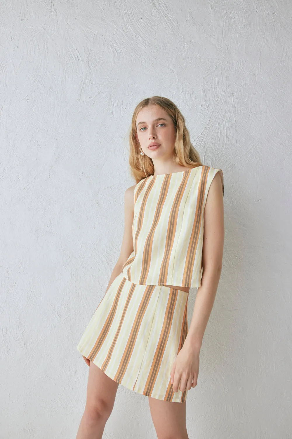 Ama Linen Mini Skirt Stripe sold by Verge Girl product image thumbnail 4