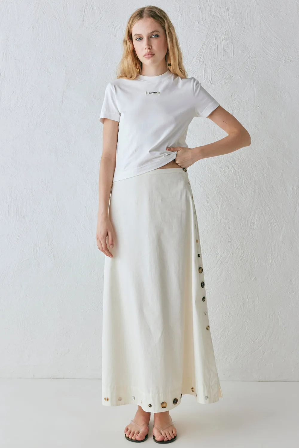 Alek Midi Skirt Cream sold by Verge Girl product image thumbnail 2