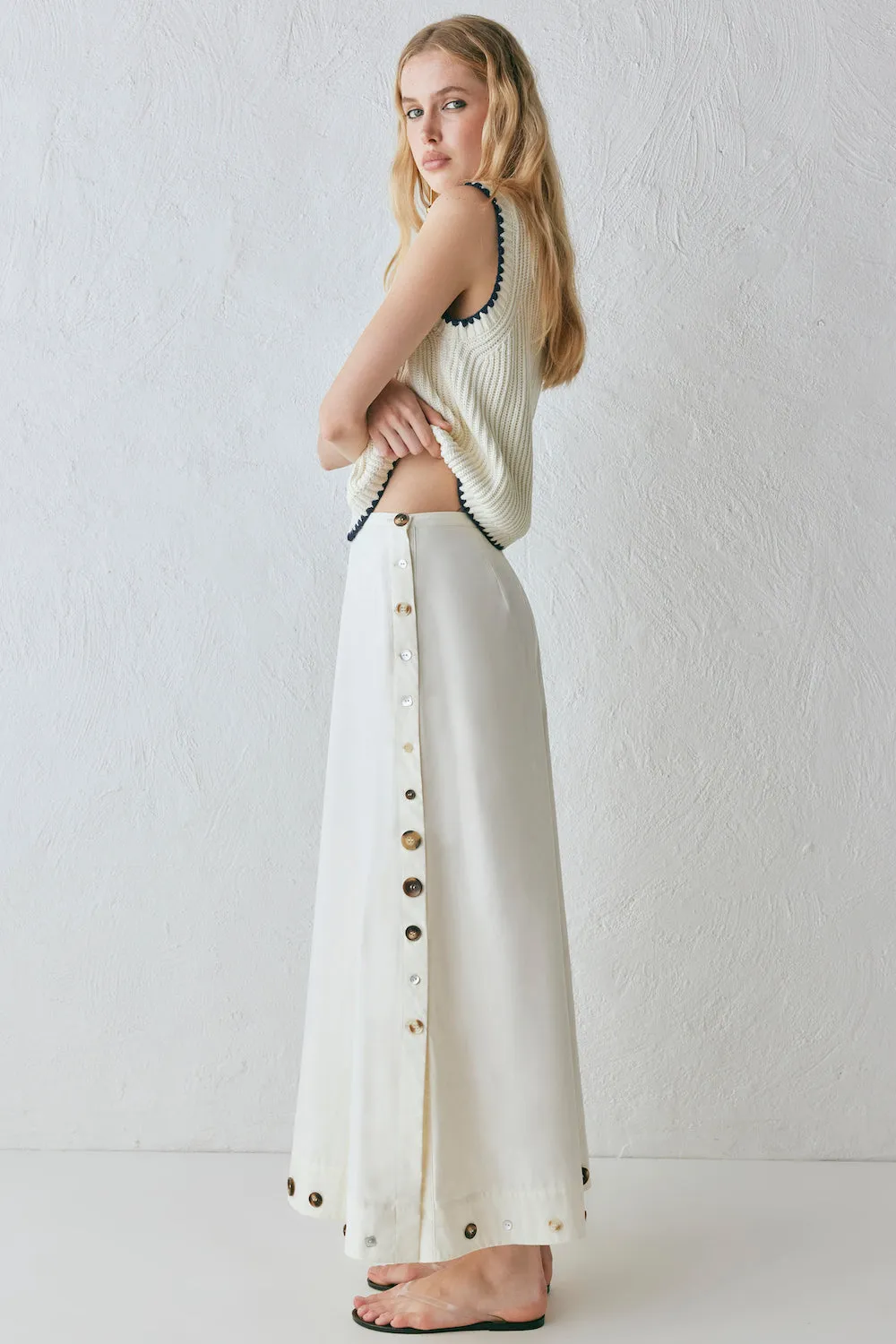 Alek Midi Skirt Cream sold by Verge Girl product image thumbnail 3