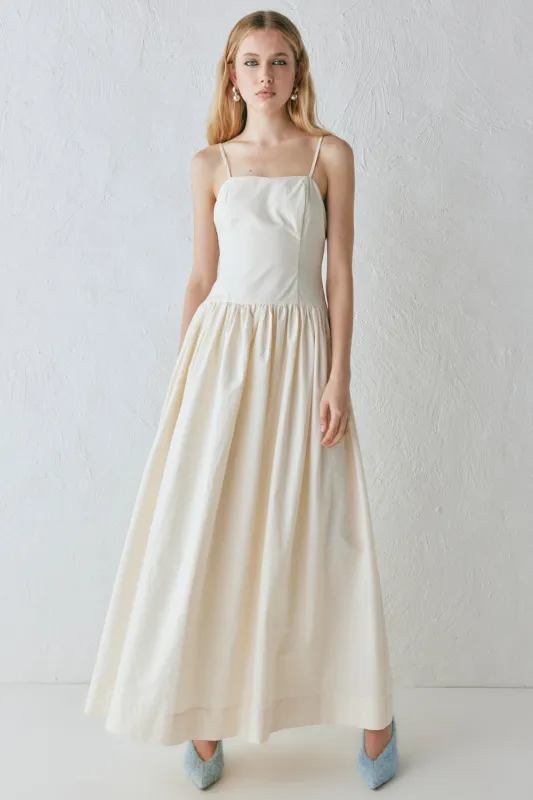 Sloane Maxi Dress Cream sold by Verge Girl