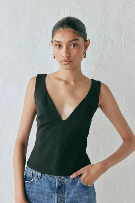 Elena Top Black sold by Verge Girl