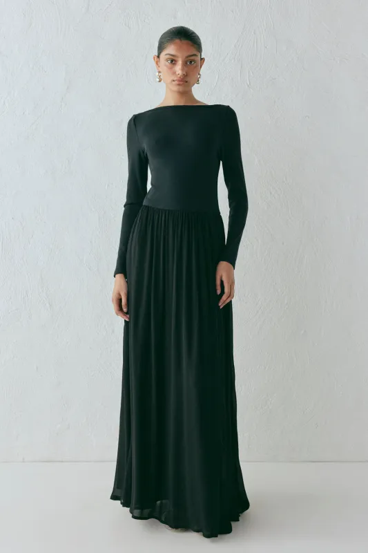 Abbey Maxi Dress Black sold by Verge Girl