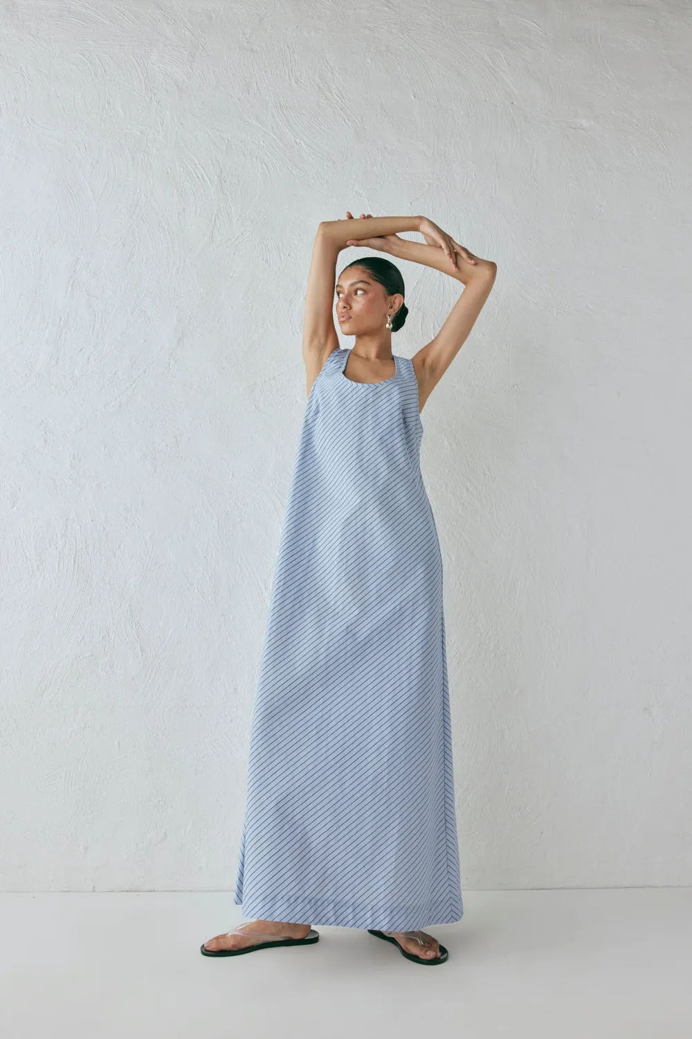 Kajal Maxi Dress Blue Stripe sold by Verge Girl product image thumbnail 5